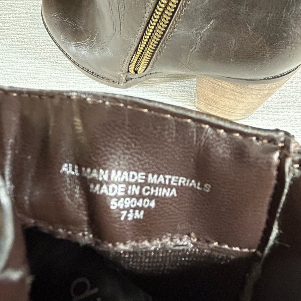 DIBA Brown Faux-Leather Ankle Boots - Picture 8 of 12